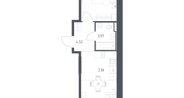 Студия, 45&nbsp;м²