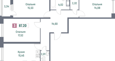 Студия, 87&nbsp;м²