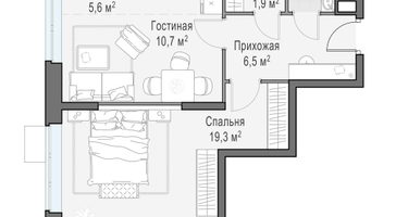 2-к. квартира, 48&nbsp;м²