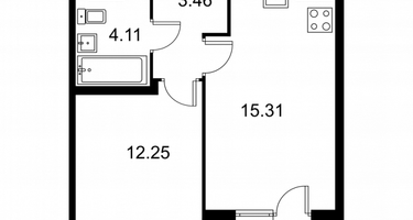 Студия, 36&nbsp;м²