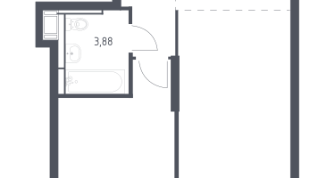 Студия, 44&nbsp;м²