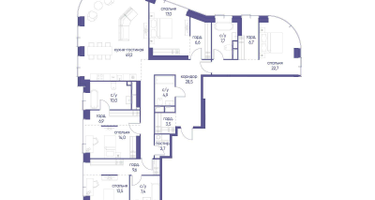 4-к. квартира, 210&nbsp;м²