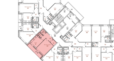 1-к. квартира, 44&nbsp;м²