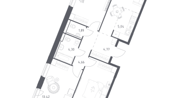 Студия, 81&nbsp;м²
