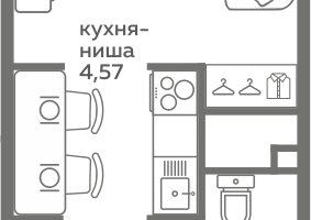 Студия, 22 м²