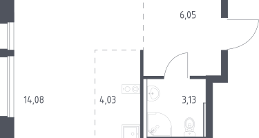 Студия, 26&nbsp;м²