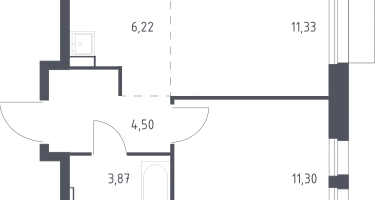 Студия, 37&nbsp;м²