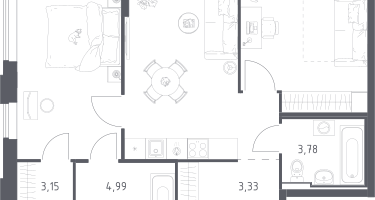 Студия, 56&nbsp;м²