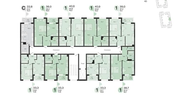 1-к. квартира, 40&nbsp;м²