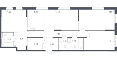 Студия, 105&nbsp;м²