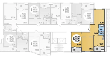 3-к. квартира, 87&nbsp;м²