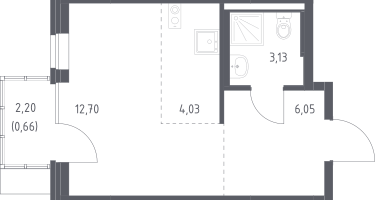 Студия, 26&nbsp;м²