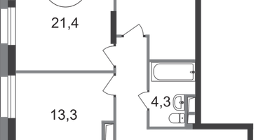 2-к. квартира, 68&nbsp;м²