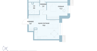 2-к. квартира, 62&nbsp;м²