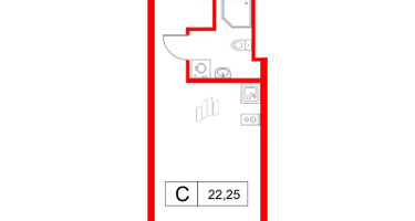 Студия, 22&nbsp;м²
