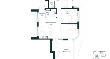 3-к. квартира, 150 м²
