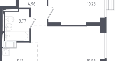 Студия, 39&nbsp;м²