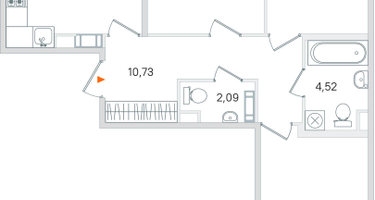 3-комнатная квартира, 78&nbsp;м²