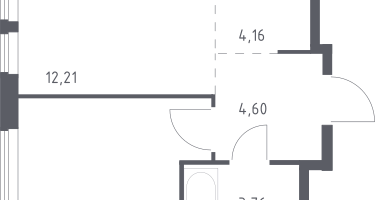 Студия, 36&nbsp;м²