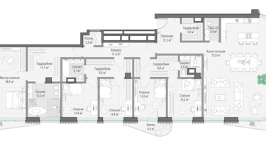 5-к. квартира, 254&nbsp;м²