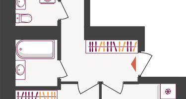 2-к. квартира, 53 м²