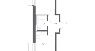 Студия, 44&nbsp;м²