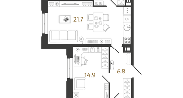 2-к. квартира, 73&nbsp;м²