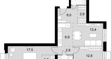 3-к. квартира, 73&nbsp;м²