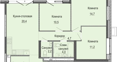 3-к. квартира, 79&nbsp;м²