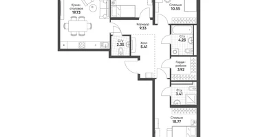 3-к. квартира, 92&nbsp;м²