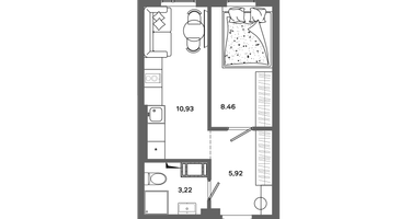1-к. квартира, 28&nbsp;м²