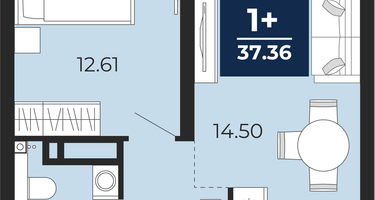 1-к. квартира, 35&nbsp;м²