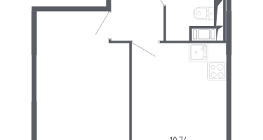 1-к. квартира, 36&nbsp;м²