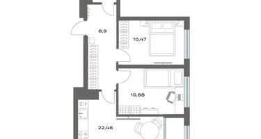 2-к. квартира, 60 м²