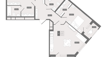 Студия, 90&nbsp;м²