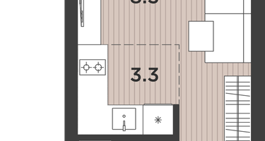 1-к. квартира, 21&nbsp;м²