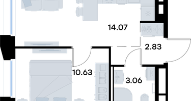 1-к. квартира, 30 м²