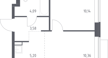 Студия, 33&nbsp;м²