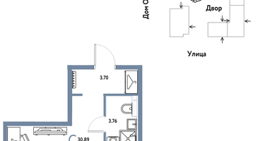 Студия, 30&nbsp;м²