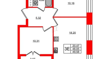 2-к. квартира, 49&nbsp;м²
