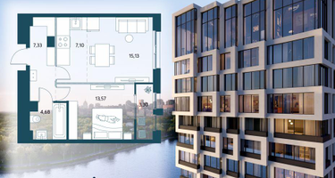 1-к. квартира, 49&nbsp;м²