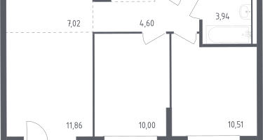 Студия, 52&nbsp;м²