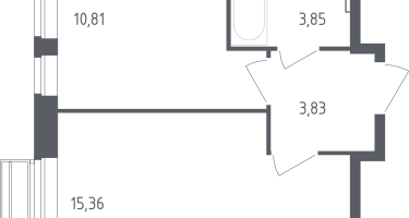 1-к. квартира, 33&nbsp;м²