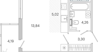 Студия, 27 м²