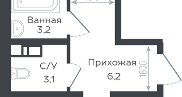 1-к. квартира, 46&nbsp;м²
