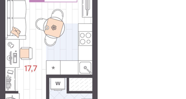 Студия, 26&nbsp;м²