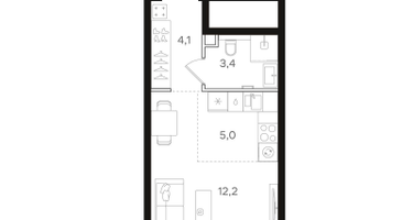 Студия, 24 м²