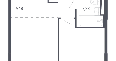 Студия, 34&nbsp;м²