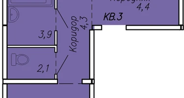 2-к. квартира, 60&nbsp;м²