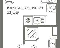Студия, 22&nbsp;м²